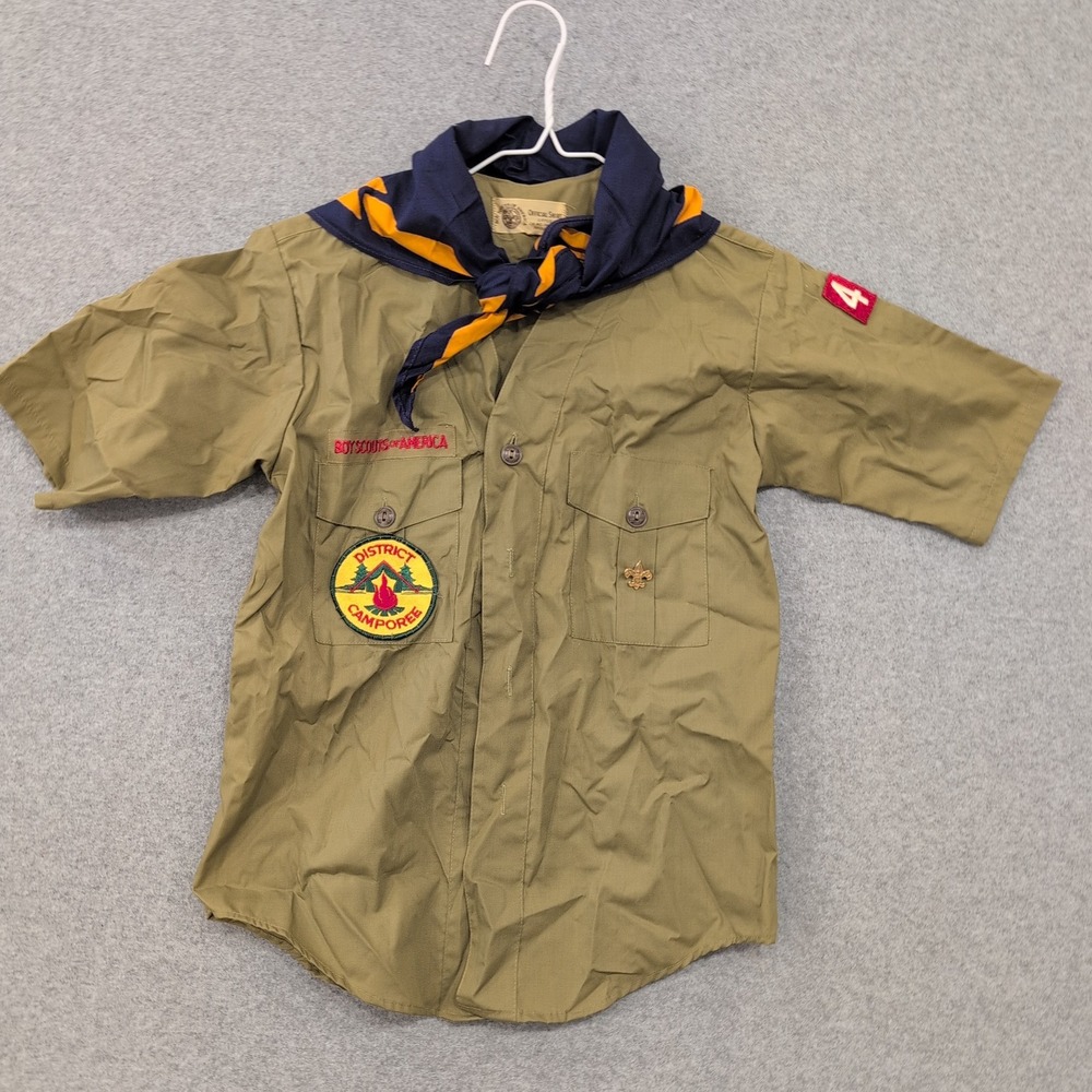 VTG Boys Scouts of America Official Shirt District Camporee Patch Scout Uniform - Picture 1 of 6